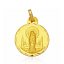  Colgante medalla de oro 18k Virgen del Pilar 19 mm